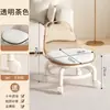 Taburete con Ruedas Giratorias para Abrir Paquetes, Taburete Bajo con Ruedas, Silla Estilo Crema, Taburete Pequeño para el Hogar para Limpiar Pisos, Acabado de Costuras y Organización de Artículos, Taburete Redondo