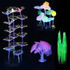 Decoración Acuario Coral Silicona Suave Coral Luminiscente Hongo Luminiscente Decoración Coral Set de 4/7 Piezas Decoración Acuario