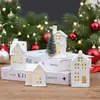 Artesanato de Casa Pequena de Natal em Cerâmica Velas Criativas de LED Atmosfera Festiva Europeia e Americana Decorações de Luz Noturna para Casa