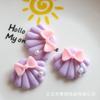 Accesorios de resina de pegamento crema DIY accesorios para el cabello de niños horquilla material hecho a mano lazo perla concha