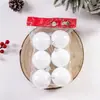 Bolas de Navidad Blancas de Plástico Galvanizado Transfronterizas Colgantes Decorativos para Árbol de Navidad Decoración de Escena Festiva Bolas Decorativas