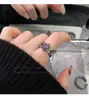 Anillo Abierto Ovalado de Circonita Transfronterizo Europeo y Americano, Elegante y Versátil, Anillo de Dedo Índice de Gama Alta, Joyería de Moda de Lujo Ligero al por Mayor