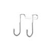 Gancho Puerta de Gabinete Doble Gancho Dormitorio Puerta de Gabinete de Cocina Baño Gancho Doble en Forma de S Acero Inoxidable Abrigo Gorra Puerta de Cajón Gancho Trasero