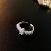 Anillo geométrico de apertura con baño de oro real y circón Moda europea y americana personalidad anillo de dedo nicho viento frío adornos para la mano al por mayor