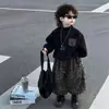Conjunto de Ropa de Primavera para Niños Bebé Primavera y Otoño Estilo Coreano Casual Estampado de Leopardo Pantalones Largos Traje de Moda de Primavera para Niños Tendencia para Salir