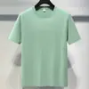 Camiseta de Color Sólido Transfronteriza de Comercio Exterior de Manga Corta para Hombre y Mujer Cuello Redondo Blanca Lisa Edición Ligera Camisa Publicitaria Camisa Cultural Ropa de Trabajo Verde Militar