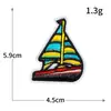 Serie de Barcos de Vela Bordado por Computadora Pegatinas de Tela Bordadas Comercio Exterior Transfronterizo Ropa Pegatinas Decorativas Parche para Agujeros DIY