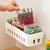 Cesta para almacenar jengibre y ajo, cesta para la cocina, cesta para conservar jengibre y pimienta frescos, cesta para la pared sin perforaciones, cesta para el hogar para almacenar cebolletas, jengibre y ajo.