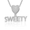 Collar de Letra Personalizada Privada Europea y Americana Distintivo DIY Costura Mini Letra Botón de Amor Collar Hip-Hop para Mujer