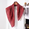 Bufanda Cuadrada de Lujo con Patrón de Espiga para Mujer, Bufanda de Seda Suave y Amigable con la Piel, Adecuada para Todas las Estaciones, Bufanda Decorativa Sencilla y Elegante para el Cuello y Chal