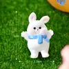 Novo casal Série Coelho micro paisagismo jardinagem DIY acessórios bola de cristal fofo fofo coelho branco resina ornamentos