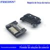 Conector SATA 7p assento macho tipo patch horizontal a meia embalagem janela aberta SMT três pão dois garfo de peixe pernas SATA