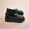 Zapatos de Cuero para Niñas 2026 Negro Cuero Suave Suela Suave Zapatos de Princesa para Actuación Niños Mayores Niños de Actuación Zapatos Individuales
