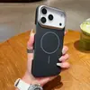 Modelo Popular Transfronterizo Adecuado para Iphone17Promax Funda Magnética para Teléfono con Sensación de Piel Dorada Carcasa Protectora Dura Apple 16 15