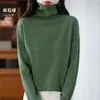 Top de cuello alto para exportación transfronteriza, prenda interior, suéter de otoño e invierno, jersey de punto holgado, suave y grueso