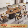 Mesa de Té de Madera Maciza Juego Completo Nuevo Estilo Chino Mesa de Té y Sillas para Oficina Combinación Mesa de Té para Sala de Estar en Casa Juego Completo de Mesa de Té