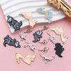 Paquete de Materiales para Joyería DIY - Colgante de Animales de Dibujos Animados y Dinosaurios con Goteo de Aceite - 8 Estilos Mixtos - Colgante para Collar, Llavero