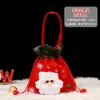 Saco de presente de decoração de Natal, saco de maçã do Papai Noel transfronteiriço, saco de doces para crianças, embalagem de maçã para Véspera de Natal