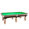 Mesa de Billar de Madera Maciza con Patas Doradas Personalizada por el Fabricante Estilo Chinoiserie Negro Ocho Estándar Americano Salón de Bolas para Adultos Mesa de Billar de Piedra Azul