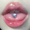 Piercing de Língua Externo com Rosca Flash Aço Titânio Anel de Língua Sereia Piercing de Língua Doce e Descolado Atacado Novo Estilo