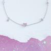 Pulsera de Amor Rosa Dulce de Circonita Micro-incrustada para Mujer de Lujo Ligero Elegante ins Diseño Nicho Sentido de la Personalidad Mezcla y Combina Pulsera