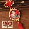 Pendente para Carro com Retrato Curvo de Cristal do Presidente Mao, Pingente para Retrovisor Interno, Foto do Grande Homem, Nó Chinês, Dropshipping