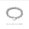 Pulseira Moda Masculina design de nicho ins estilo hip hop frio acessórios empilhados versátil simples aço titânio pulseira masculina feminina