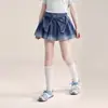 Saia Tutu Elefantinho Roupas Infantis Saia para Meninas 2026 Novo Verão Uso Dupla Face Saia Curta Jeans Laço Saia Evasê