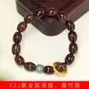 Pulseira Bodhi Rato Dourado Roxo Série Tinta DIY Especificações 13-15mm Masculino e Feminino Estilo Étnico Joia Rosário Atacado