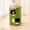 Nido de Gato de Fieltro con Múltiples Capas, Diseño Integrado de Agujero de Árbol, Adecuado para Todas las Estaciones, Casa Escondite Cálida de Doble Capa para Gatos, Casa para Gatos para Hogares con Múltiples Gatos