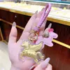 Llavero Dorado con Acabado de Alta Gama, Colgante del Año del Caballo, Oro Puro, Riqueza Instantánea, Adorno para Bolso, Regalo de Año Nuevo