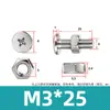 Tornillo y Tuerca Combinación de Dos Piezas para Máquina de Mascarillas y Luminarias, Acero Inoxidable 304 Tornillo y Tuerca