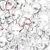 160 Folhas de Adesivos de Desenho de Cabeças para Estudantes de Arte, Rastreamento de Desenho de Linha, Placa de Pintura Decorativa DIY, Adesivos de Mesa à Prova d'Água