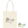 Bolsa Infantil Portátil para Compras e Pintura DIY, Material Artesanal para Jardim de Infância, Bolsa de Lona para Pintura e Colorir
