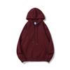 Suéter japonés retro de 300 g de peso pesado de manga larga de color sólido con capucha tipo jersey para hombre y mujer, igual, top suelto de moda con logo estampado