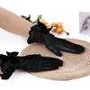 Luvas Curtas Brancas com Laço Vestido de Noiva Estilo Coreano Renda Branca Fotografia Acessórios para Fotografia de Viagem de Verão