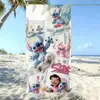 Toalla de Playa Estampada de Dibujos Animados Stitch, Toalla de Baño de Microfibra de Secado Rápido, Toalla Absorbente de Baño para el Hogar, Toalla de Playa para Nadar