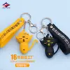 Llavero Personalizado Gatito Long Zhiyu Goma Suave de PVC Muñeco Estéreo Colgante Pequeño Llavero de Pareja Accesorios para Bolsos