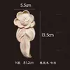 Aplicación de Talla en Madera Pieza de Flor de Esquina Tallada en Madera Maciza Flor de Madera Estilo Europeo Mueble Puerta de Gabinete Talla en Madera de Palo de Rosa Flor Decorativa