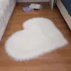 Alfombra de Imitación Lana en Forma de Corazón, Felpudo, Manta Colchón, Cojín de Sofá, Felpudo para Pies, Mesa de Café de Sala de Estar, Alfombra de Amor para Dormitorio