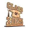 Letrero de Graduación Transfronterizo 2025 Adornos de Escritorio de Madera Adornos de Decoración para Fiesta de Graduación Artesanías de Madera