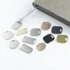 Etiquetas de Fita para Caderno Feitas Sob Medida de Fábrica, Placas de Nome Quadradas de Metal em Aço Inoxidável, Etiquetas Marcadores de Página, Logotipo Gravado a Laser