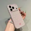 Aplicable a Apple, se convierte instantáneamente en 17promax, caramelo, lunares, forma de corazón, soporte, iPhone, teléfono móvil Xiaomi, funda blanda y dura, personalizado