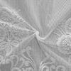 Cortina de ventana de poliéster con diseño floral blanco estilo americano, transparente, con encaje, para cocina, corta, perforada, para sala de estar, decoración del hogar
