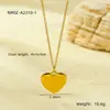 Comercio Exterior Europeo y Americano Día de San Valentín Amor Acero Inoxidable Collar Lujo Ligero Alto Sentido Acero de Titanio Corazón de Melocotón Cadena para Clavícula Joyería Transfronteriza