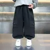 2173 Pantalones de Otoño para Niños 2026 Nuevo de Primavera Otoño Estilo Coreano para Niños Fresco Guapo Pantalones Cargo Pantalones Largos Casuales para Niños Pequeños
