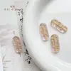 Cuentas de Cristal Checo Pintadas en Oro Doméstico Retro Caracol Pájaro Flor de Durazno Material Hecho a Mano Pulsera Cadena de Teléfono Móvil Accesorios de Joyería