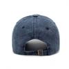 Gorra de béisbol casual de verano para mujer con agujero desgastado, moda retro, lavada, con letras bordadas, de copa suave, para combinar con todo, para hombre