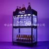 Bar KTV LED luminoso mueble para vinos picas un soporte para cerveza estante para vinos exhibidor móvil de dos capas mueble para vinos Champagne