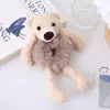 Cuerda Cabeza de Oso para Mujer Simple Elegante Goma para el Cabello Tendón Cibernético Popular Cola de Caballo Cubierta de Cuero Bucle de Pelo de Peluche Oso de Caricatura Lindo Abrazo